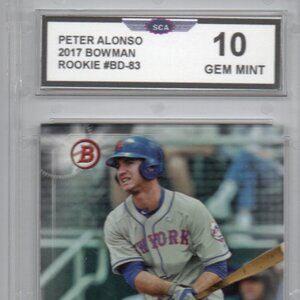 PATE ALONSO 2017 BOWMAN ROOKIE CARD NEW YORK METS